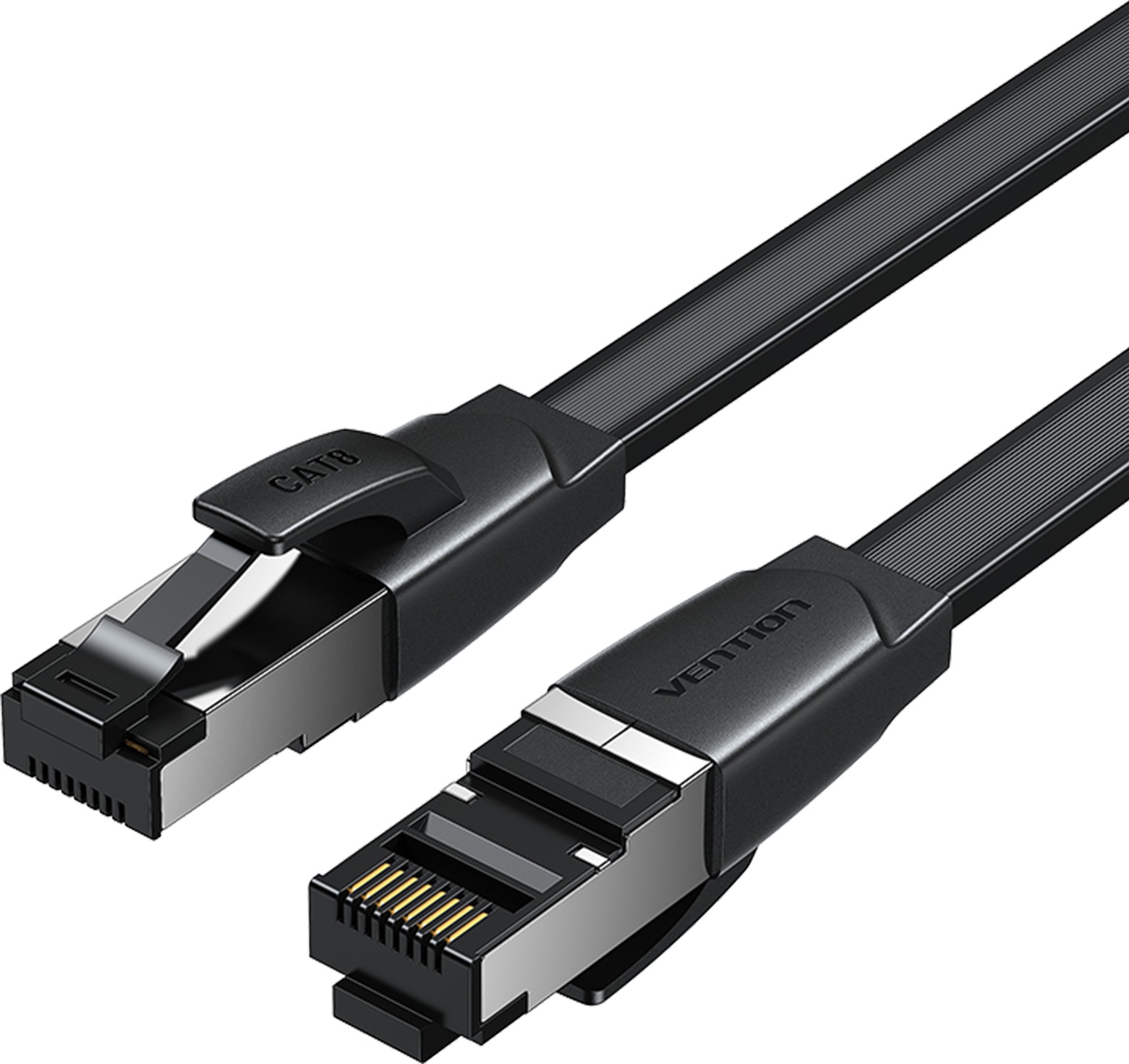 Vention Flat Cat.8 Ethernet Patch Cable 1M Black