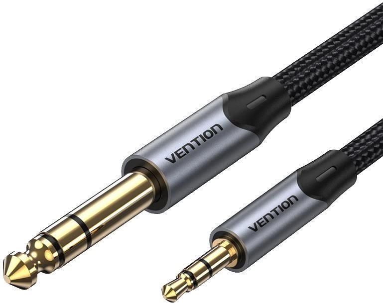 Vention Cotton Braided TRS 3.5mm Male to 6.5mm Male Audio Cable 10M Gray Aluminum Alloy Type