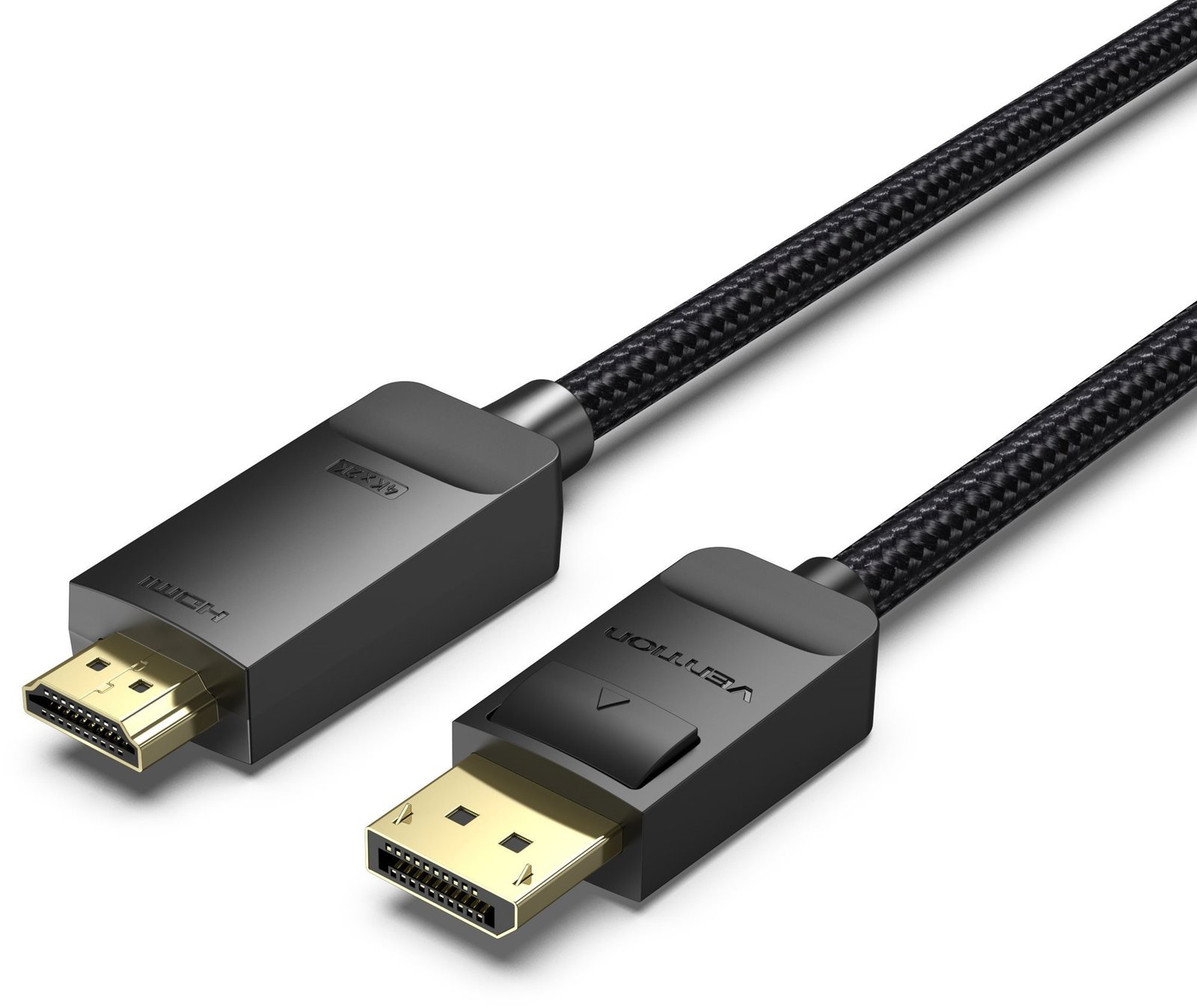 Vention Cotton Braided 4K DP (DisplayPort) to HDMI Cable 5M Black