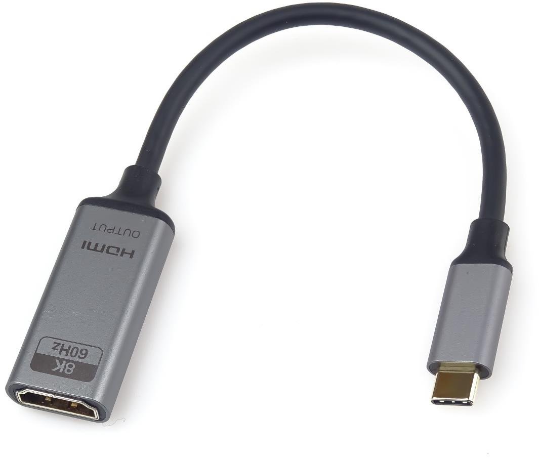 PremiumCord Adaptér USB-C na HDMI rozlišení obrazu 8K@60Hz,4K@144Hz Aluminium 20cm