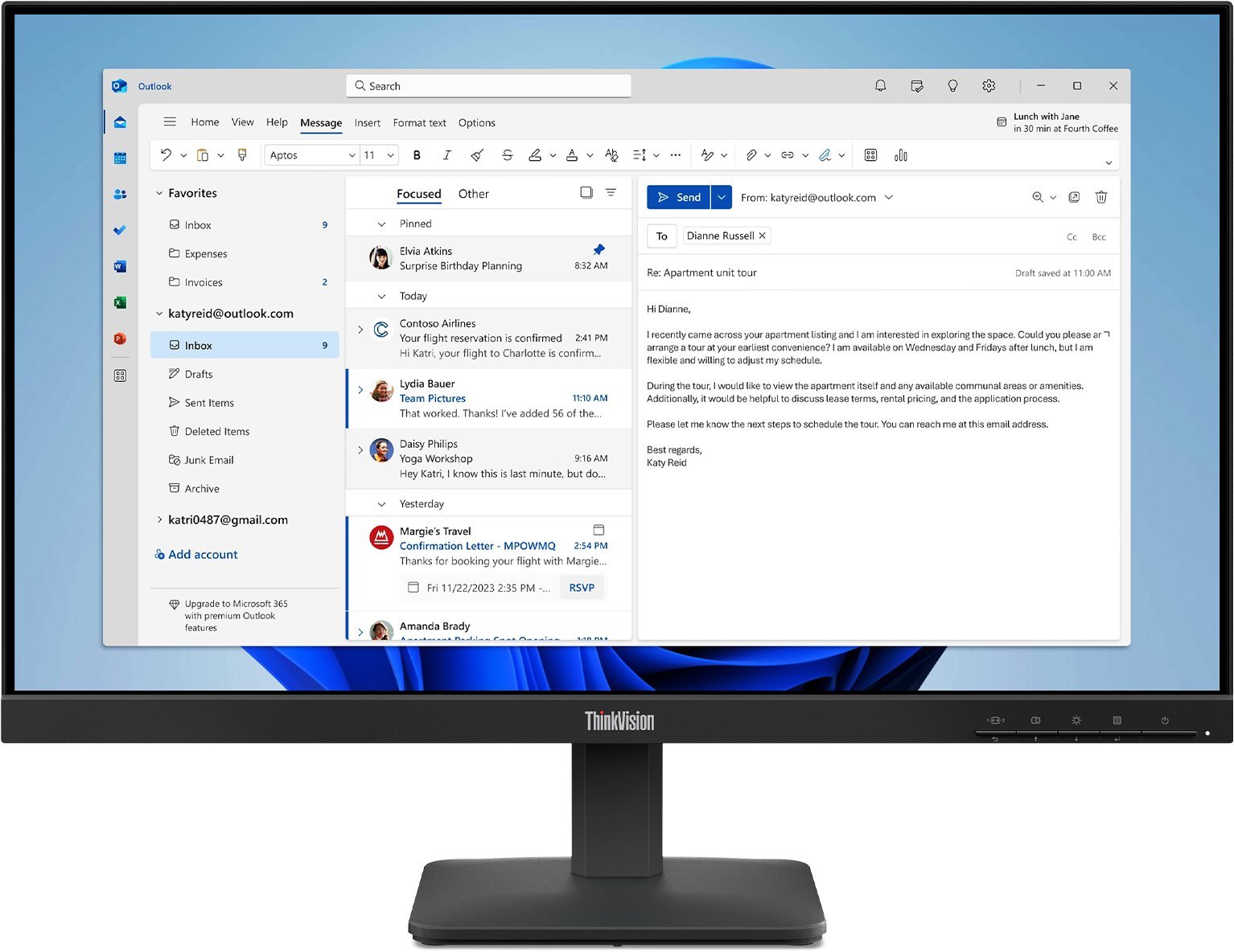 23.8" Lenovo ThinkVision S24-4e