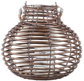 Z - TRADE Proutěná lampa s uchem, 28 × 11 × 25 cm, hnědá