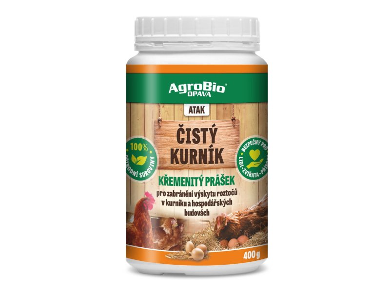 AgroBio ATAK Čistý kurník - křemenitý prášek 400 g
