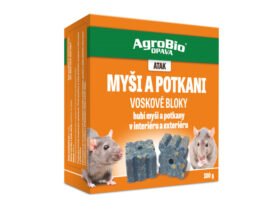 AgroBio ATAK  Myši a potkani - voskové bloky 300 g
