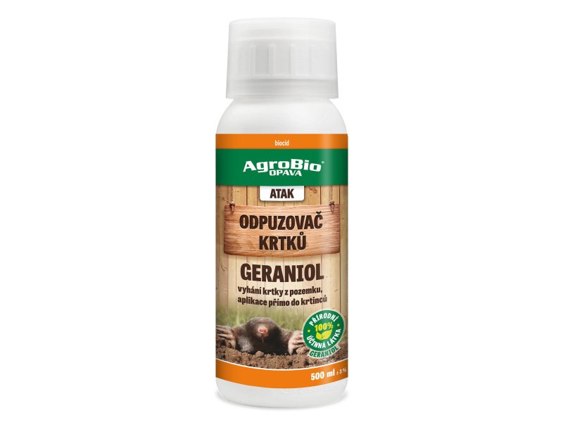 AgroBio ATAK Odpuzovač krtků Geraniol 500 ml