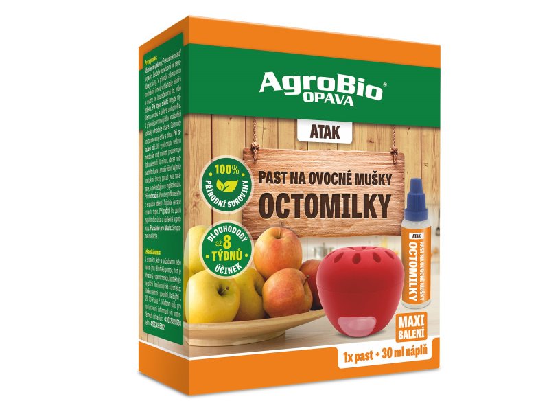 AgroBio ATAK Past na octomilky - ovocné mušky 1 ks + 30 ml náplň