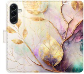 iSaprio Flip pouzdro Gold Leaves 02 pro Samsung Galaxy A36