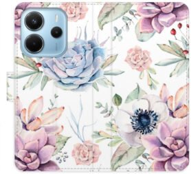 iSaprio Flip pouzdro Succulents Pattern pro Xiaomi Redmi Note 14