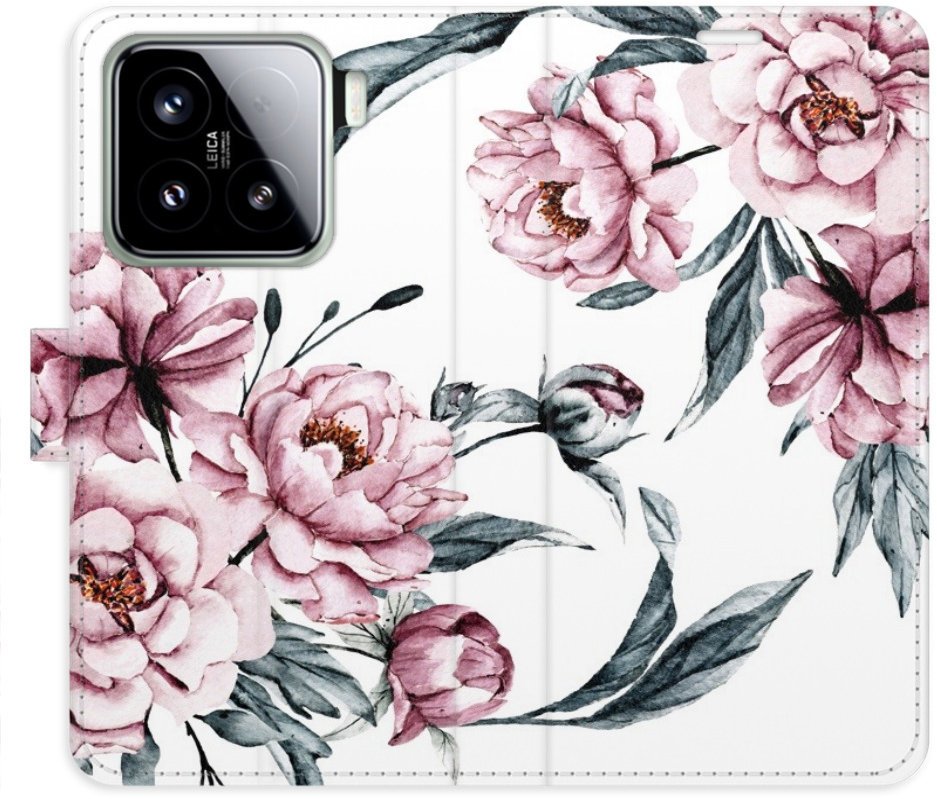 iSaprio Flip pouzdro Pink Flowers pro Xiaomi 15