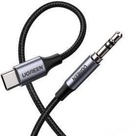 UGREEN Type-C (USB-C) to 3.5mm Jack (M) Audio Cable Silver 1m - Huawei, Xiaomi, OnePlus