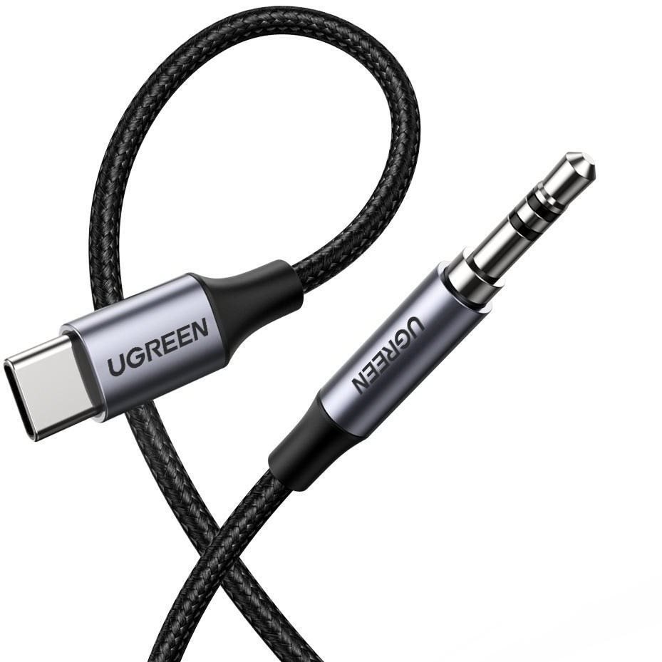 UGREEN Type-C (USB-C) to 3.5mm Jack (M) Audio Cable Silver 1m - Huawei, Xiaomi, OnePlus
