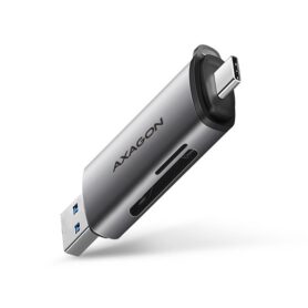 AXAGON CRE-SAC, card reader SD / microSD, UHS-I, SUPERSPEED USB-A + USB-C