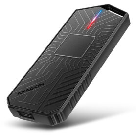 AXAGON EEM2-GAM, screwless GAME M.2 enclosure for NVMe & SATA SSD, USB-C 10 Gbps