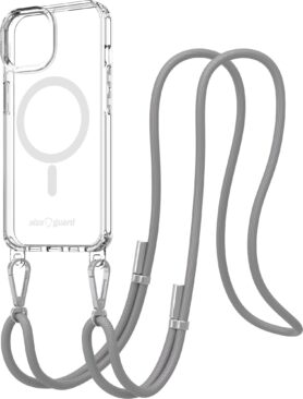AlzaGuard Luxe Detach Lanyard Case Compatible with MagSafe for iPhone 14 šedý