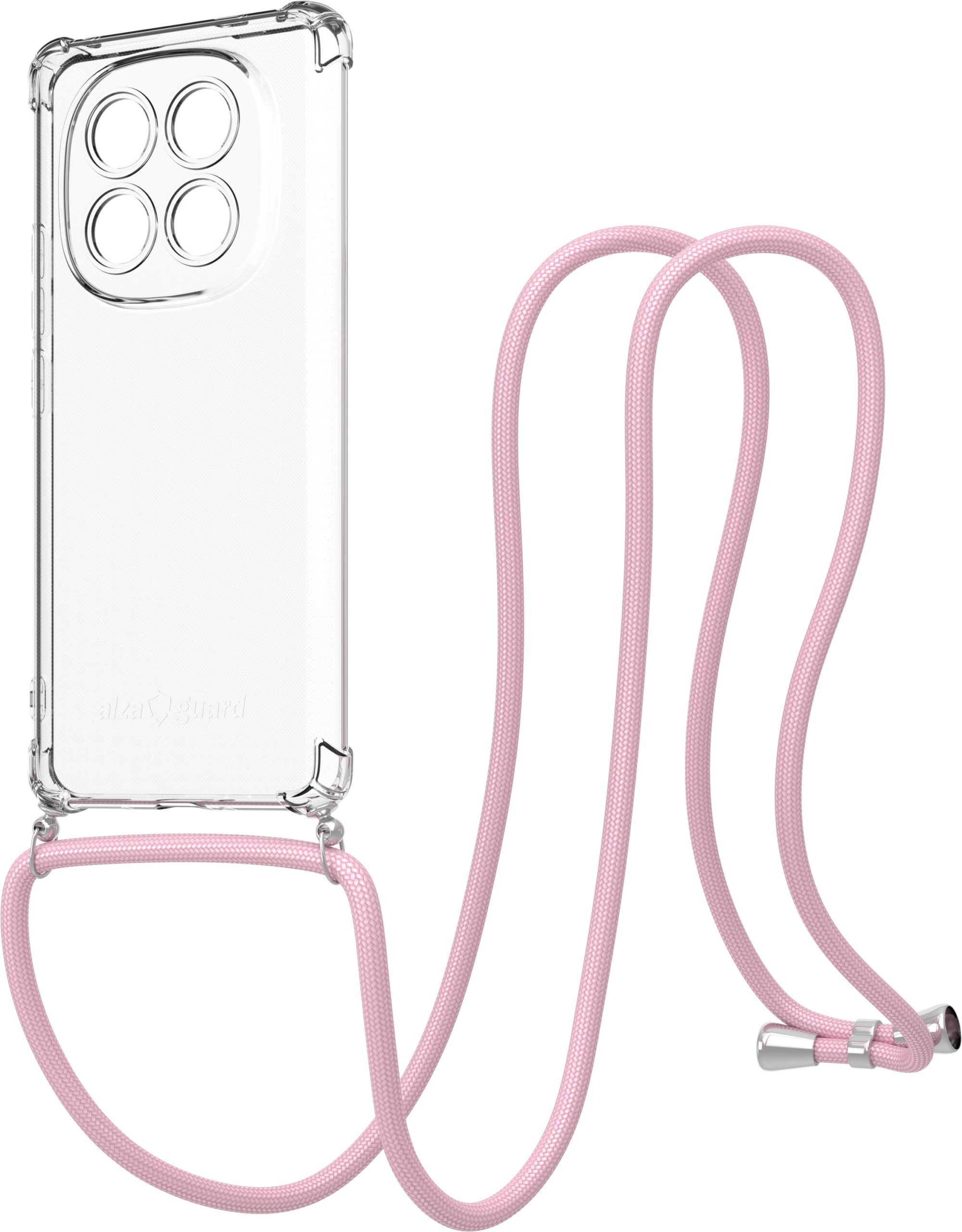 AlzaGuard Luxe Lanyard Case pro Xiaomi Redmi Note 14 Pro+ růžový