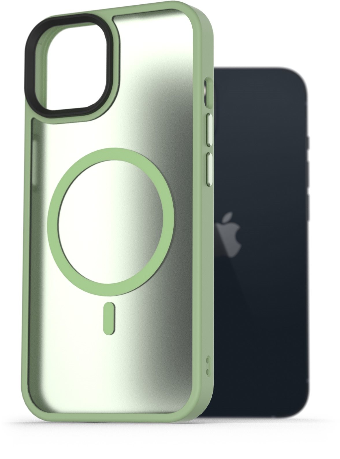 AlzaGuard Matte Case Compatible with MagSafe pro iPhone 13 zelený