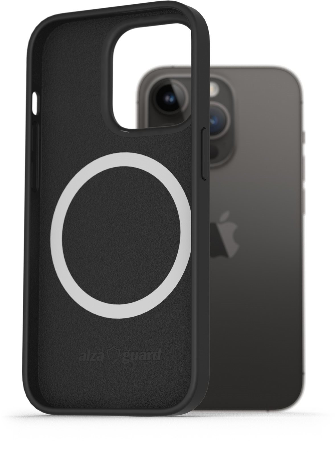 AlzaGuard Silicone Case Compatible with Magsafe pro iPhone 14 Pro černý