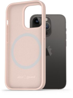 AlzaGuard Silicone Case Compatible with Magsafe pro iPhone 14 Pro růžový