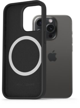 AlzaGuard Silicone Case Compatible with Magsafe pro iPhone 15 Pro černý