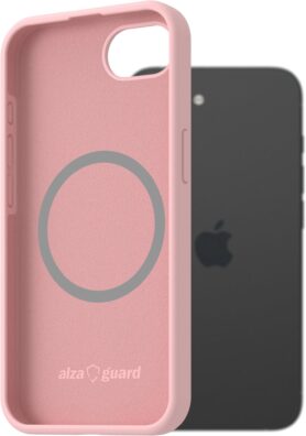 AlzaGuard Silicone Case Compatible with Magsafe pro iPhone 16e / 17e růžový