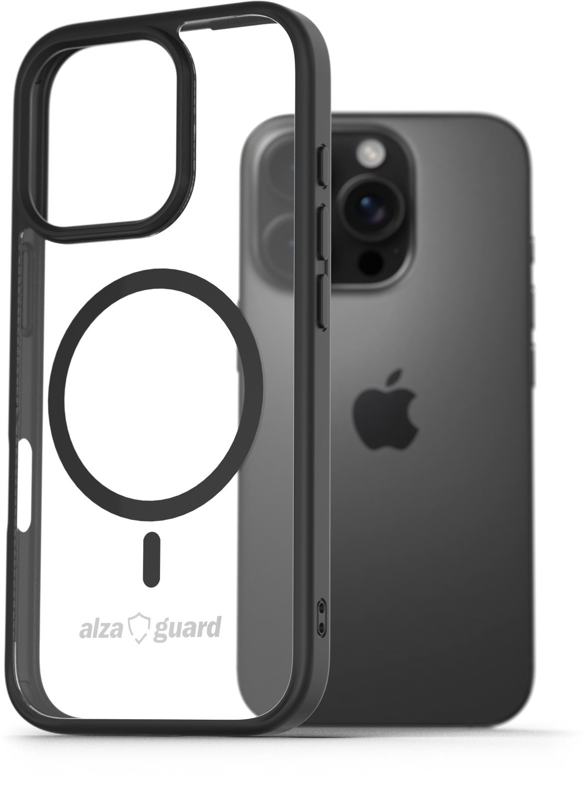 AlzaGuard Clear TPU Case Compatible with Magsafe pro iPhone 16 Pro černé