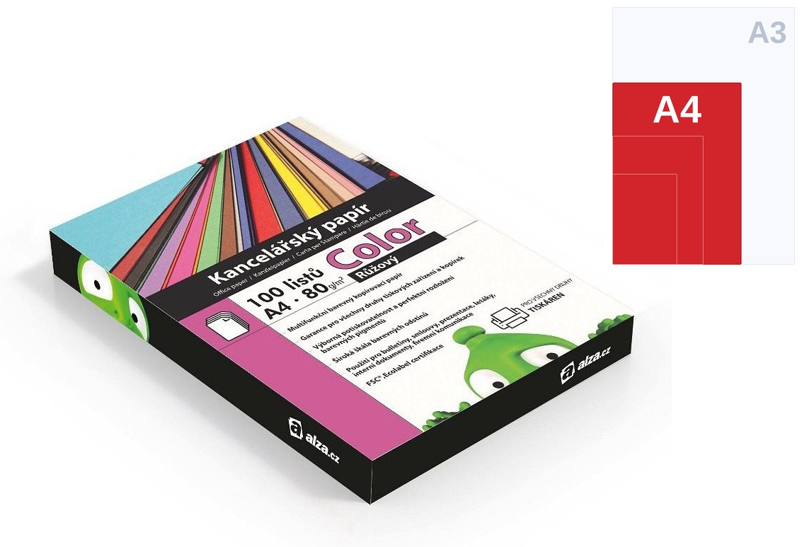 Alza Color A4 růžový
