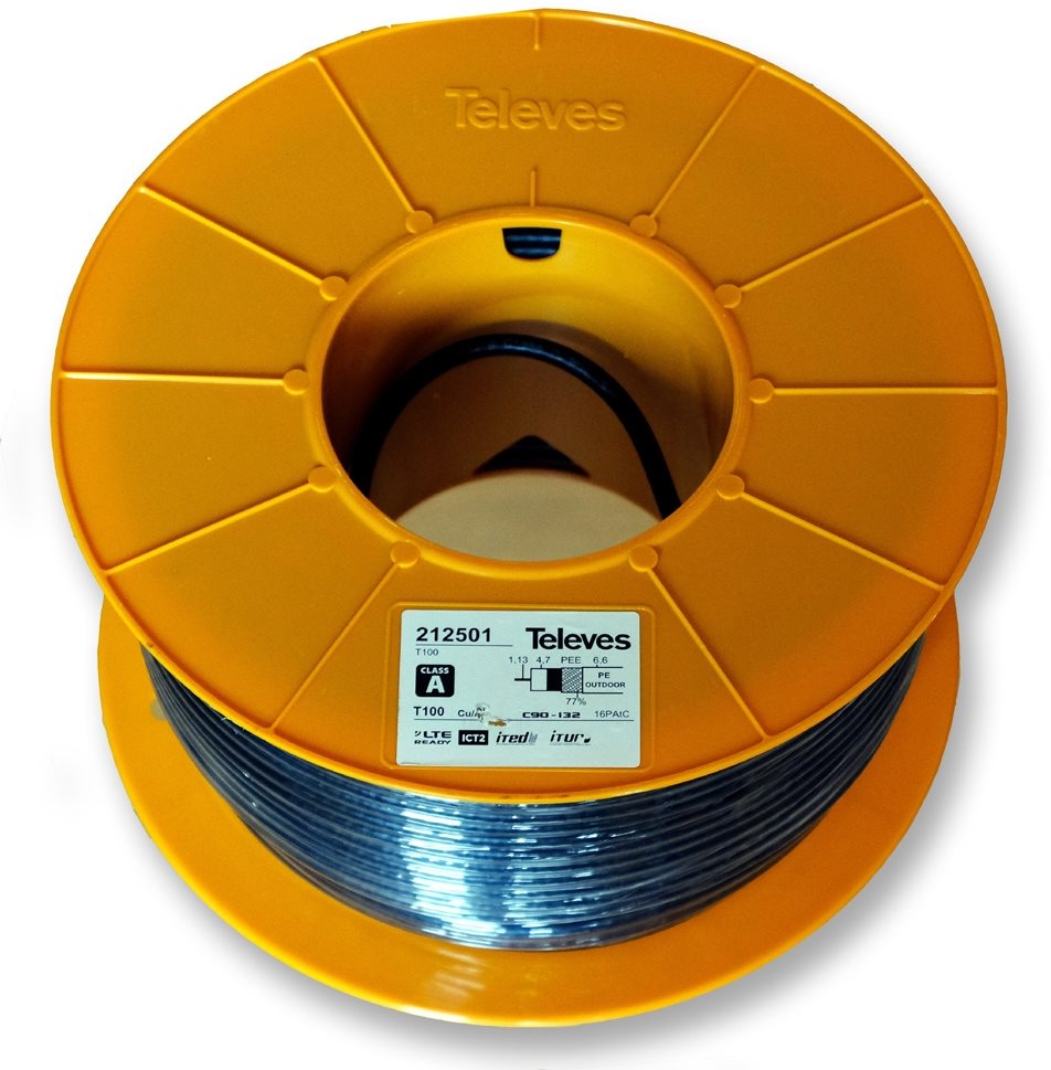 Televes T100 PE Cu/Al 212501/100m
