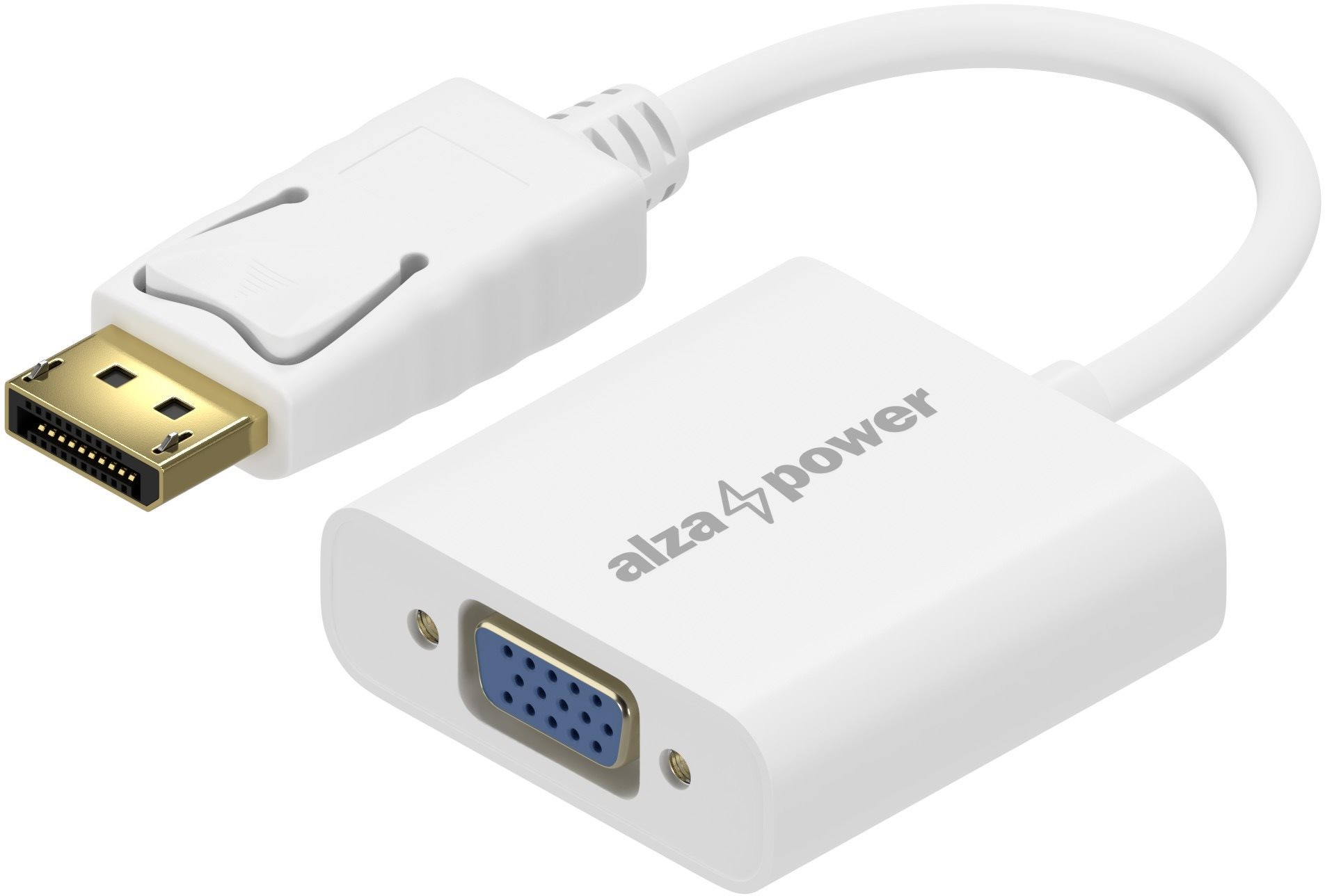 AlzaPower DisplayPort (M) to VGA (F) 0.18m bílý