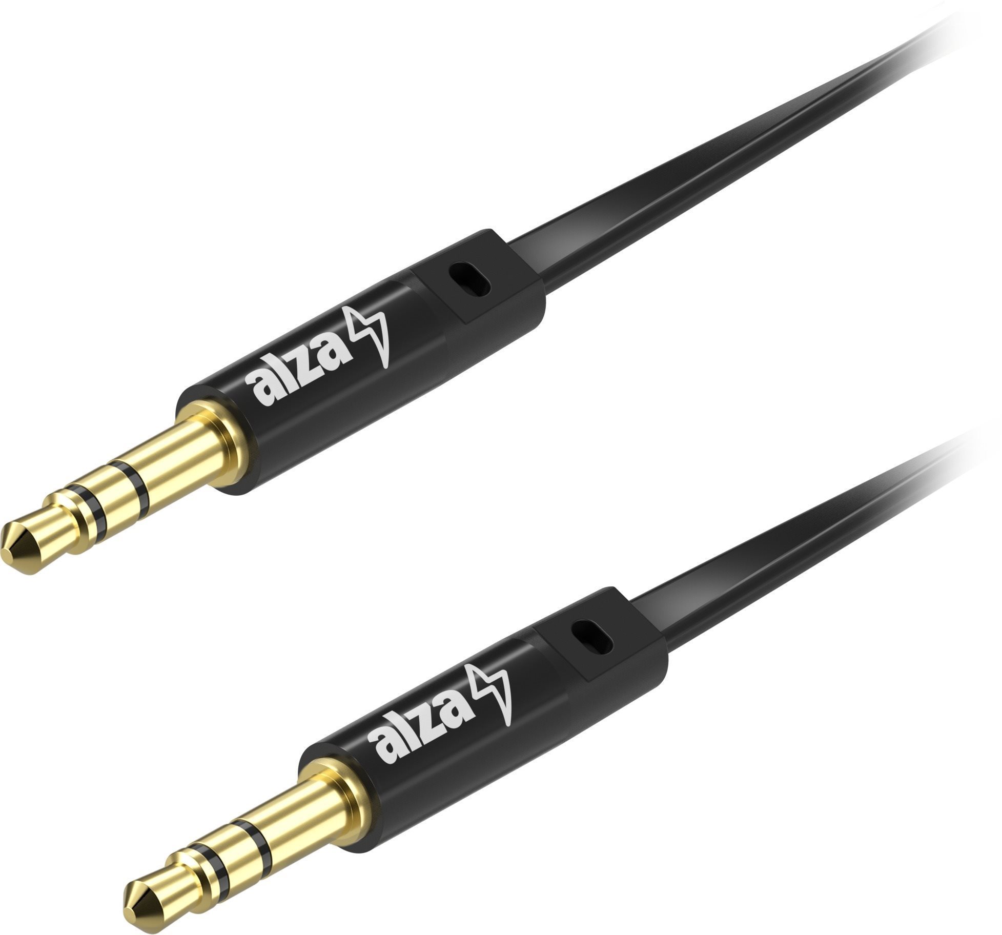 Alzapower FlatCore Audio 3.5mm Jack (M) to 3.5mm Jack (M) 2m černý