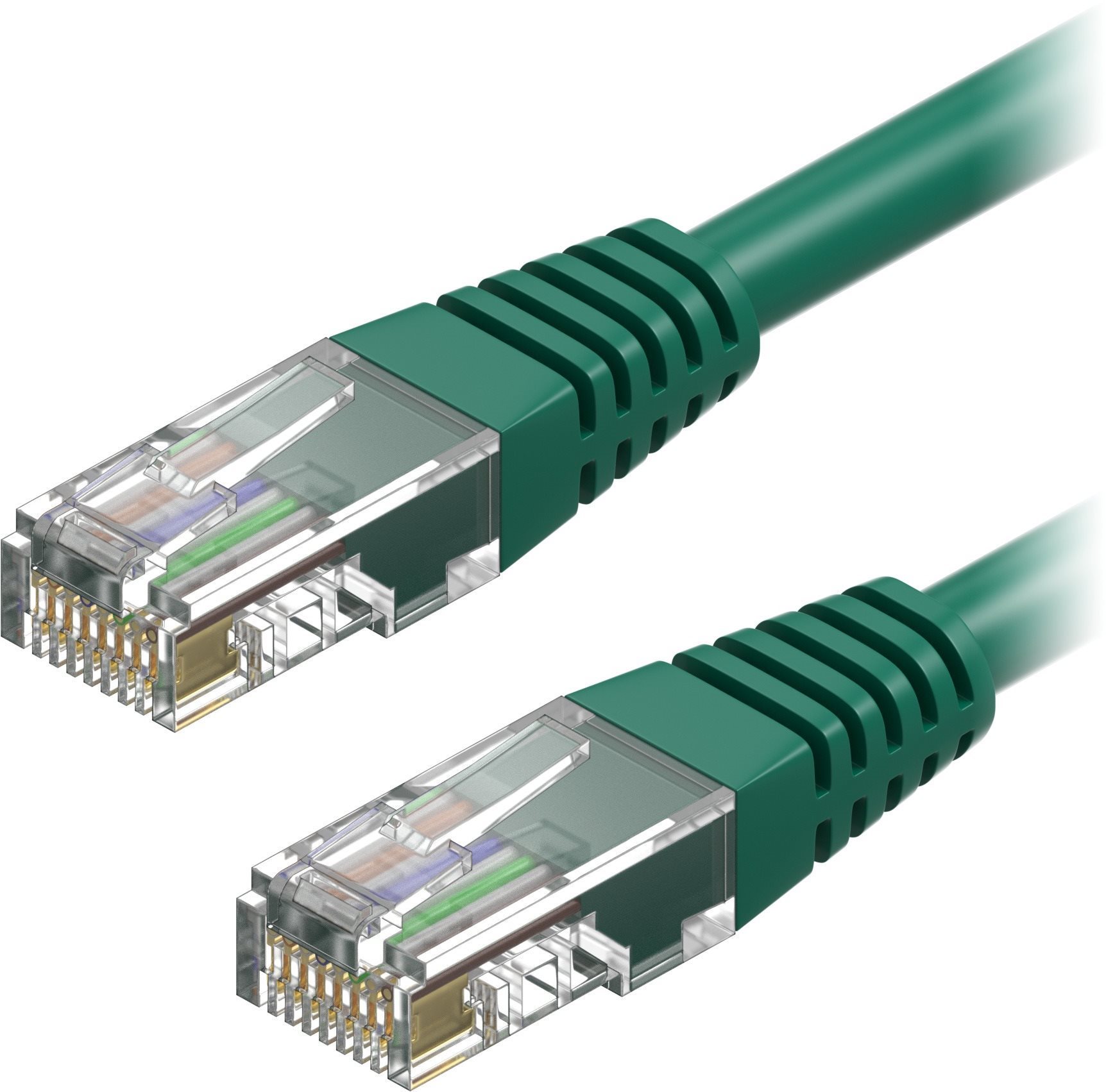 AlzaPower Patch CAT5E UTP 0.5m zelený