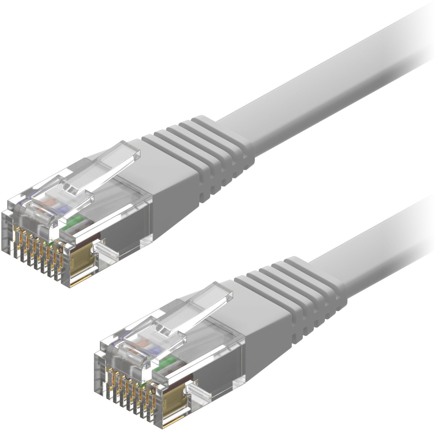 AlzaPower Patch CAT6 UTP Flat 0.5m šedý