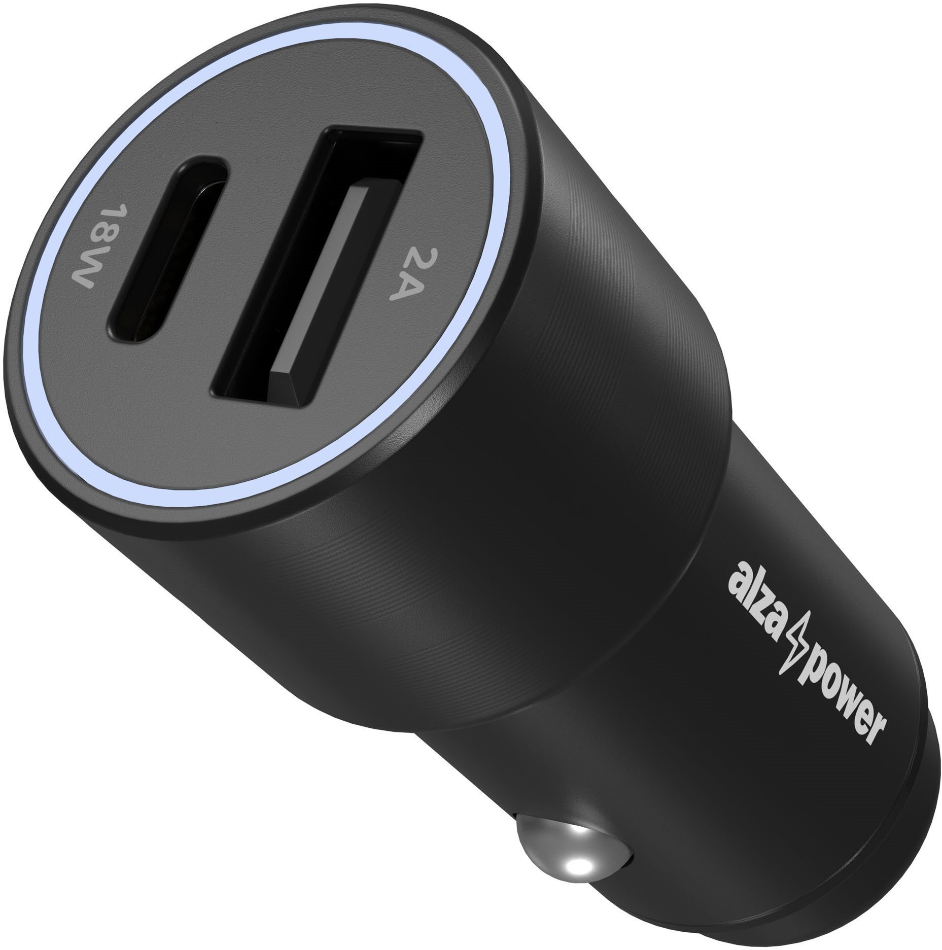 AlzaPower Car Charger P520 USB-A+ USB-C Power Delivery 18W černá