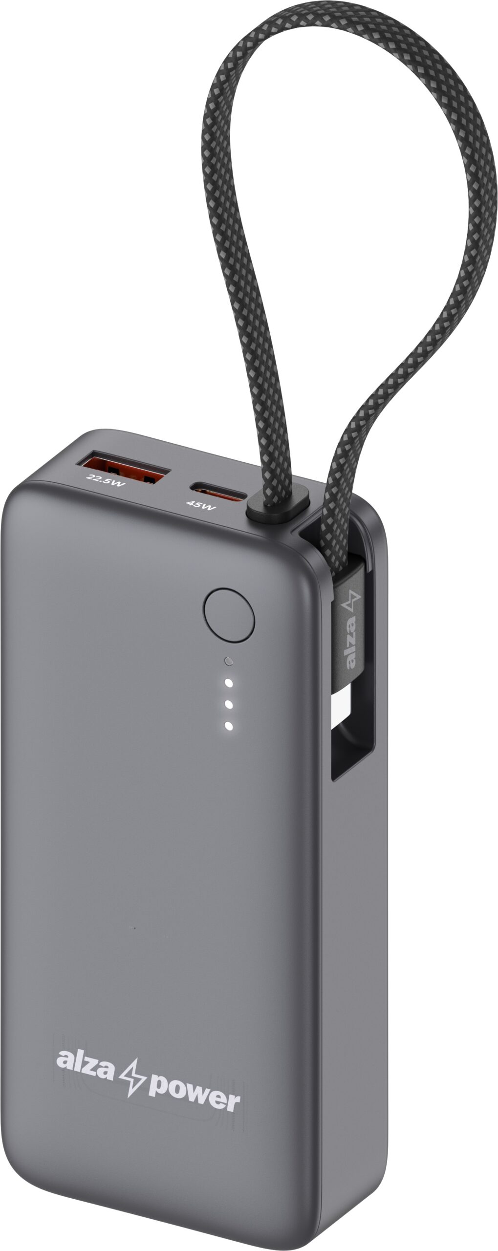 AlzaPower Loop 10000mAh Power Delivery (45W) šedá