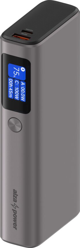 AlzaPower Vision 20000mAh Power Delivery (100W) stříbrná