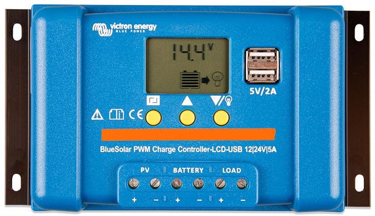 Victron Energy Solární regulátor BlueSolar PWM-LCD&USB 12/24V-5A