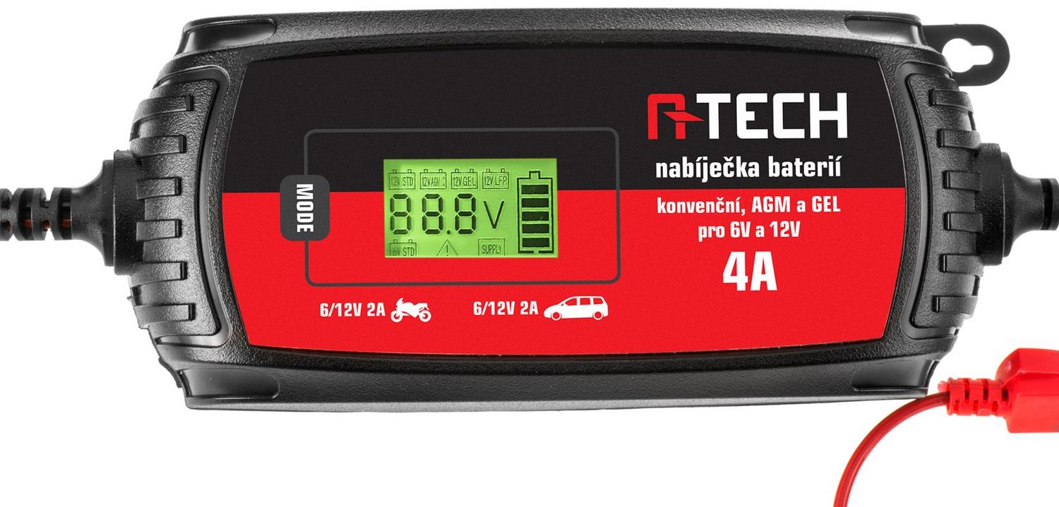 A-TECH nabíječka 6/12 V, 3-120 Ah, 4 A
