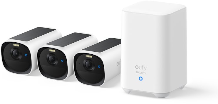 Eufy E40 (sada 3 ks + jednotka HomeBase 2) 2K bílý