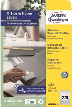 Avery Zweckform L4730REV-10 Snímatelné samolepící etikety