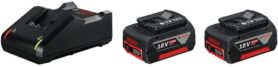 BOSCH Professional 2x akumulátor GBA 18V, 4 Ah + nabíječka GAL 18V-40  1.600.A01.9S0