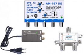 EVERCON anténní set pro 3 TV 797-101-3 pro DVB-T2