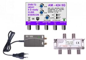 EVERCON anténní set 20 dB pro 5 TV 424-101-5