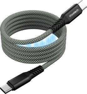 Choetech PD100W USB-C to USB-C 1M Magnet Nylon Cable--green