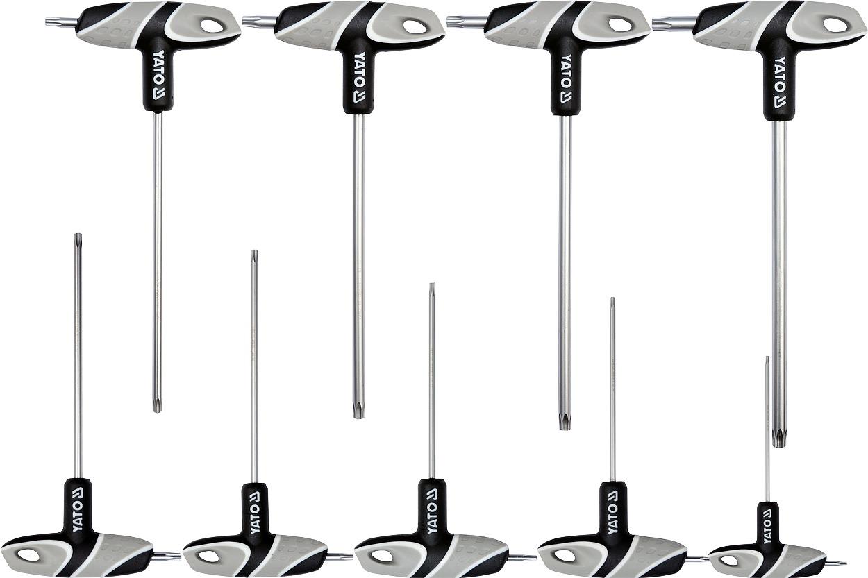 YATO Šroubováky T TORX s otvorem 9 ks T10 - T50 YT-05615