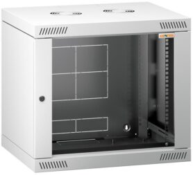 Conteg RQN-09-60/45 - 19" nástěnný rozvaděč 9U, 572 × 450 mm, šedý