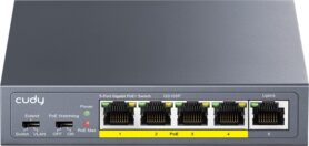 CUDY 5-Port Gigabit PoE+ Switch