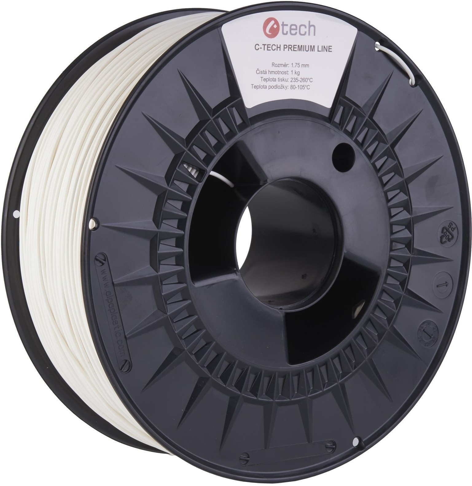 C-TECH filament PREMIUM LINE PETG dopravní bílá RAL9016