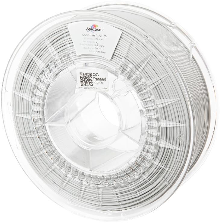 Filament Spectrum PLA Pro 1.75mm Light Grey 1kg