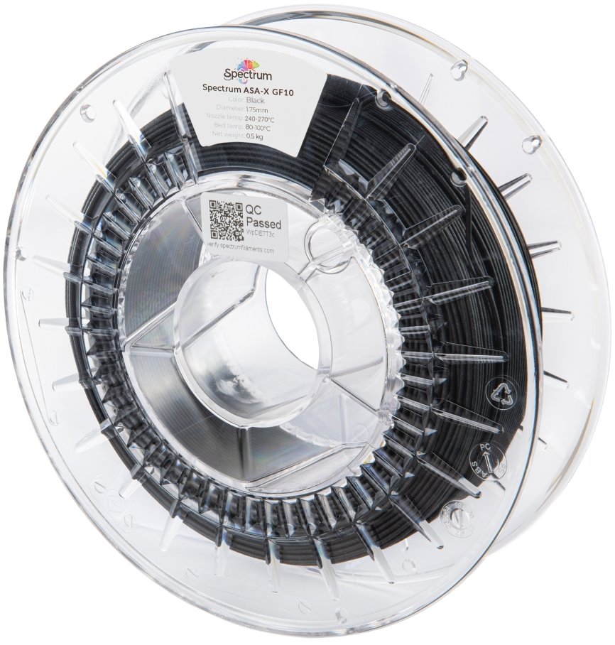 Filament Spectrum ASA-X GF10 1.75mm Traffic Black 0.5kg