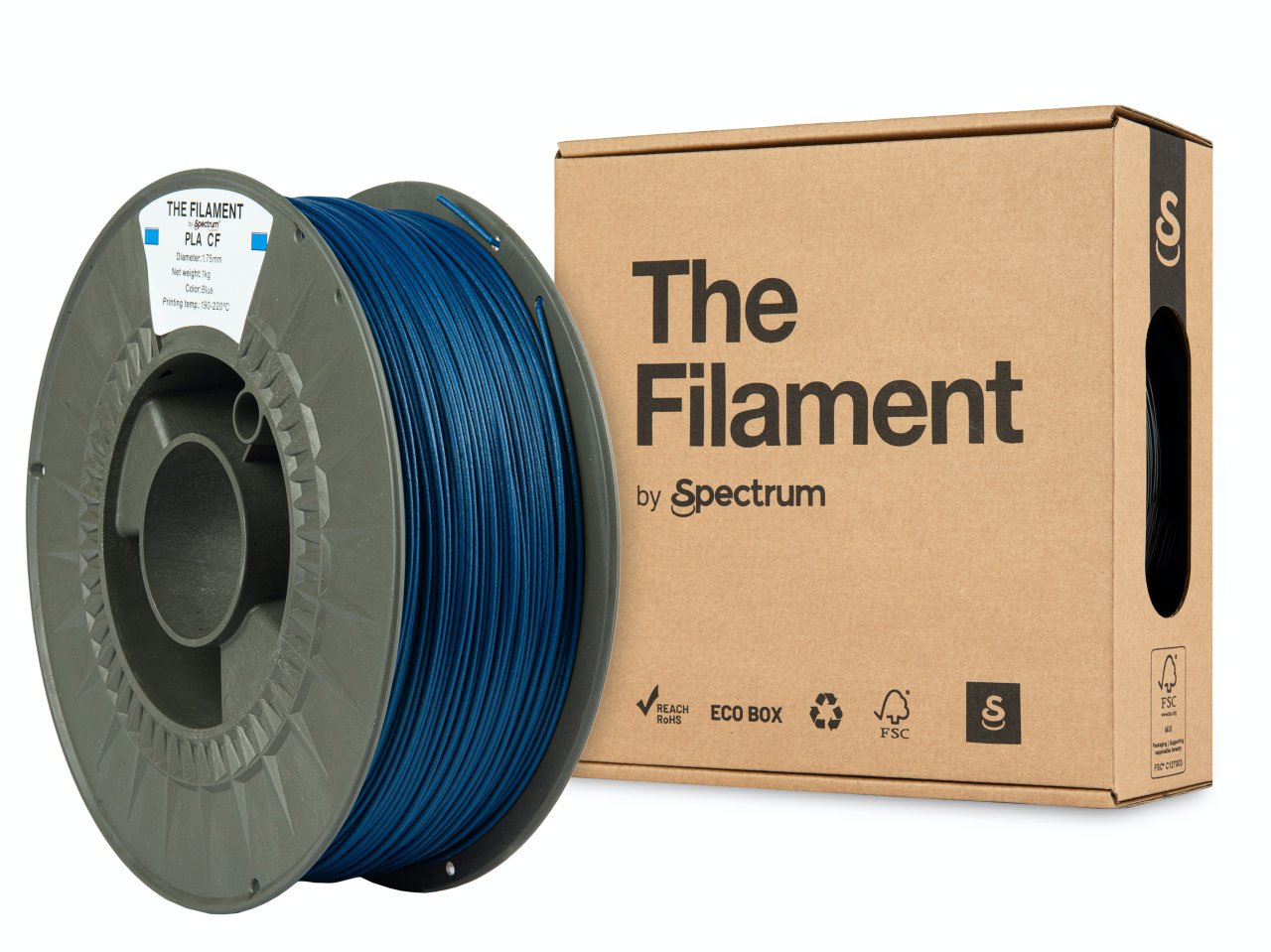 The Filament PLA CF 1.75mm Blue 1kg