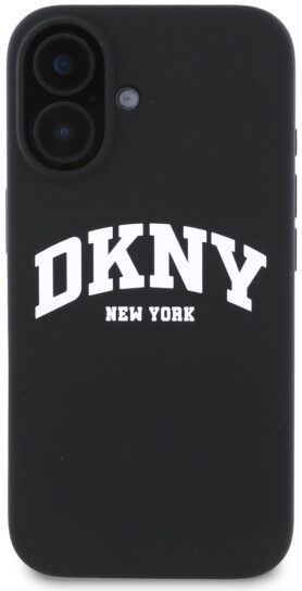 DKNY Liquid Silicone Arch Logo MagSafe Zadní Kryt pro iPhone 16 Black